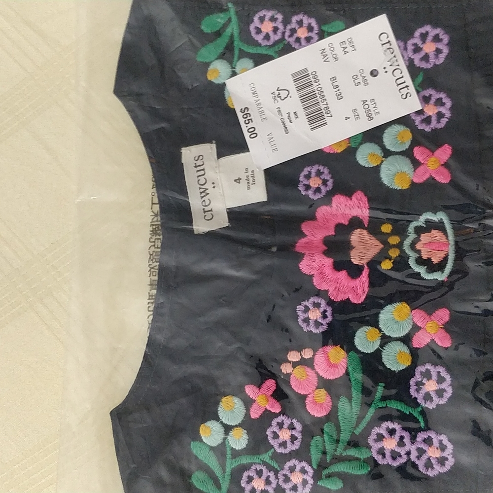 Crewcuts embroidered dress for toddler Size 4
